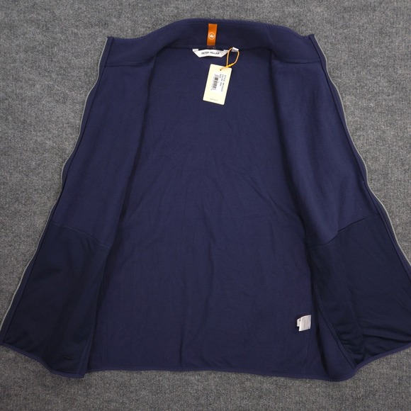 Peter Millar All Day Micro-Fleece Vest Mens L Navy Lightweight Performance NEW - Picture 4 of 12